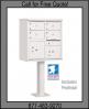 4 Door Cluster Mail Box Unit with 2 Parcel Lockers 4 Door Cluster Mail Box Unit with 2 Parcel Lockers